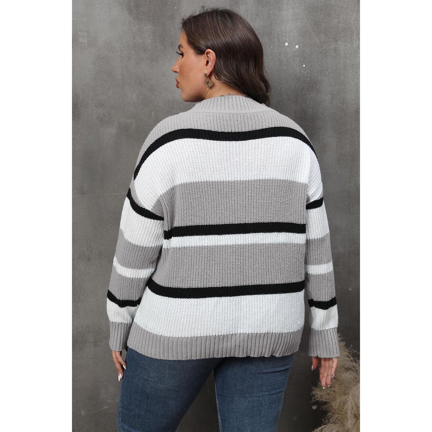 Striped V-Neck Sweater