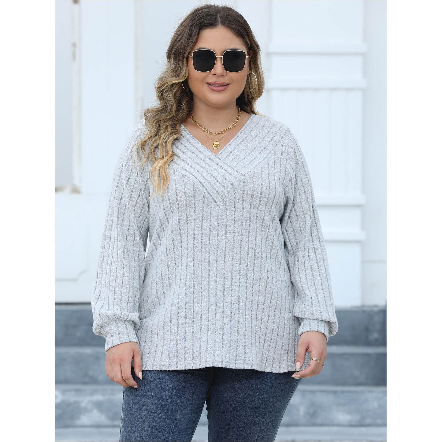 Round Neck Dropped Shoulder Sweatshirt