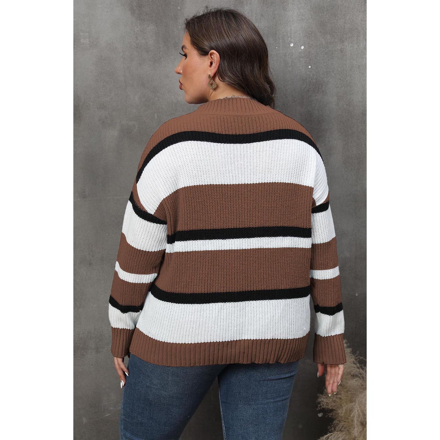 Striped V-Neck Sweater