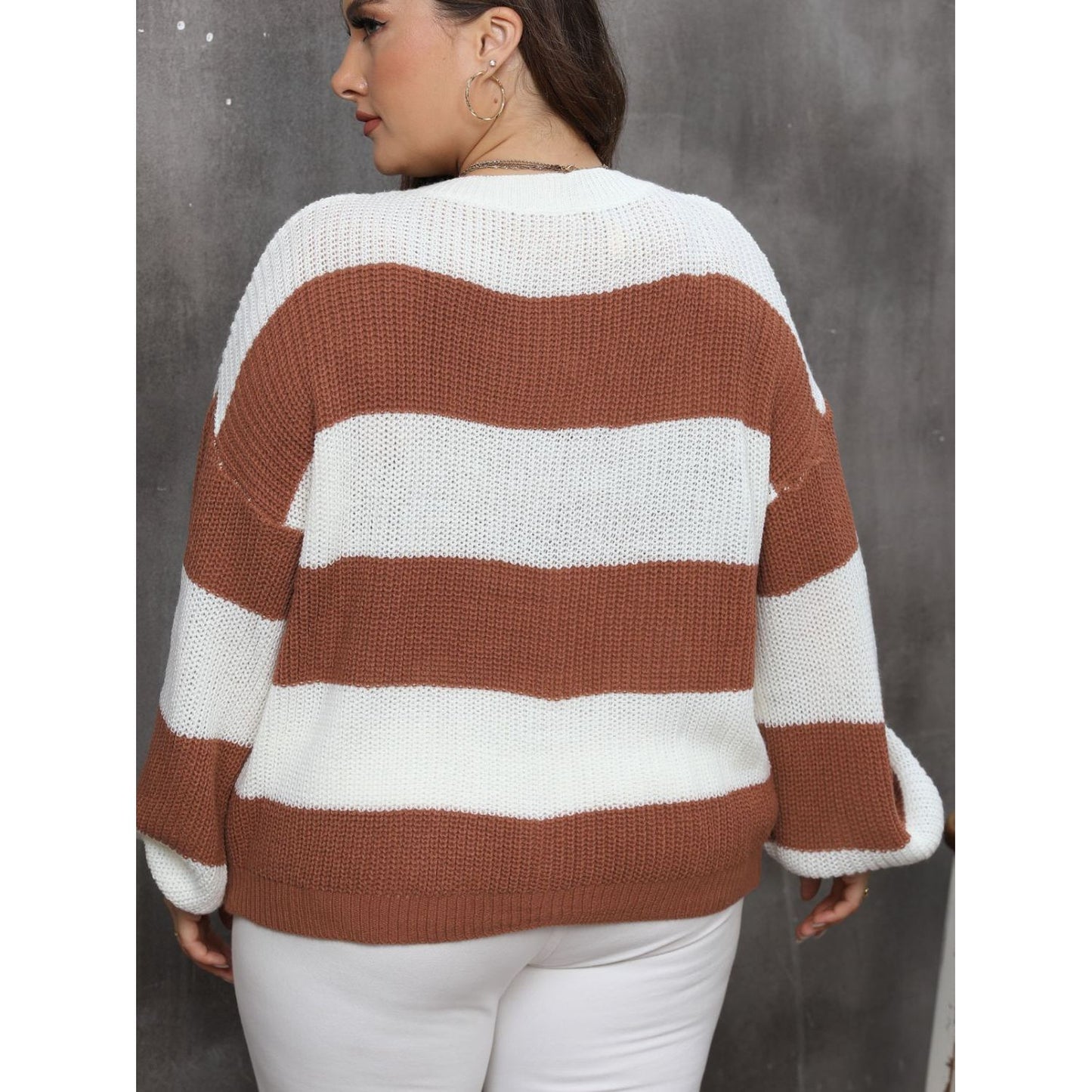 Striped Round Neck Sweater