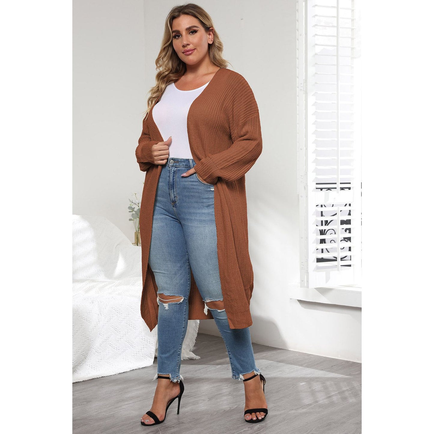 Long Sleeve Pocketed Cardigan