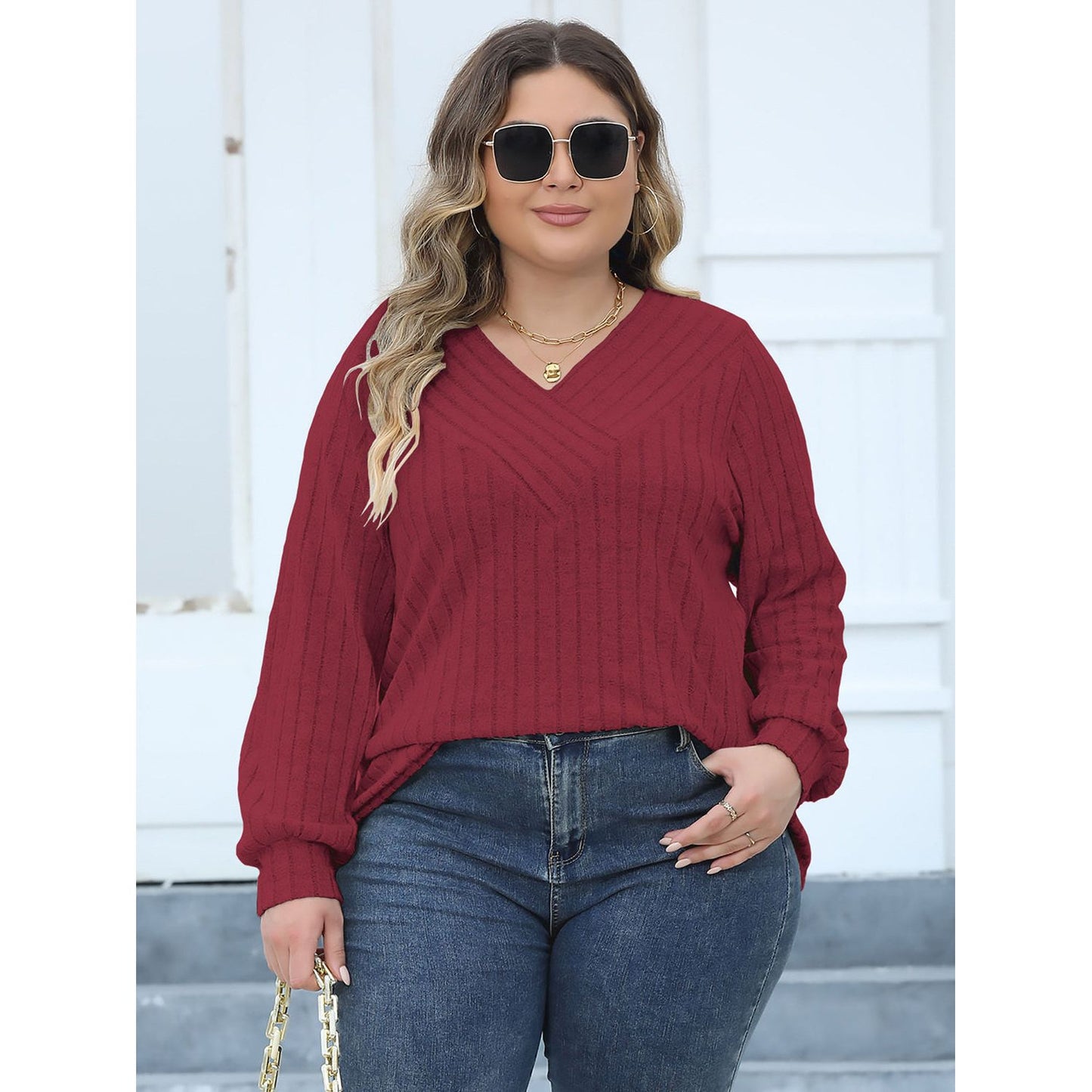 Round Neck Dropped Shoulder Sweatshirt