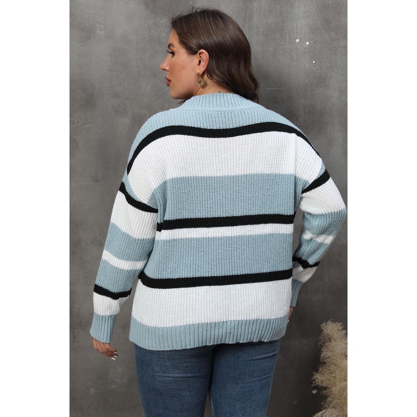 Striped V-Neck Sweater