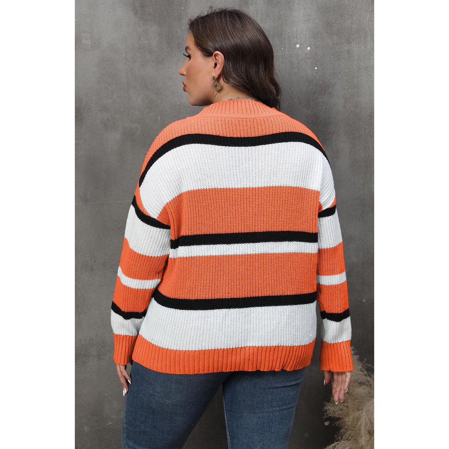 Striped V-Neck Sweater