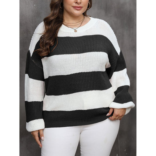 Striped Round Neck Sweater