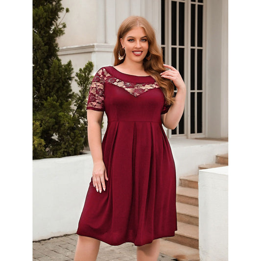 Ruched Round Neck Dress