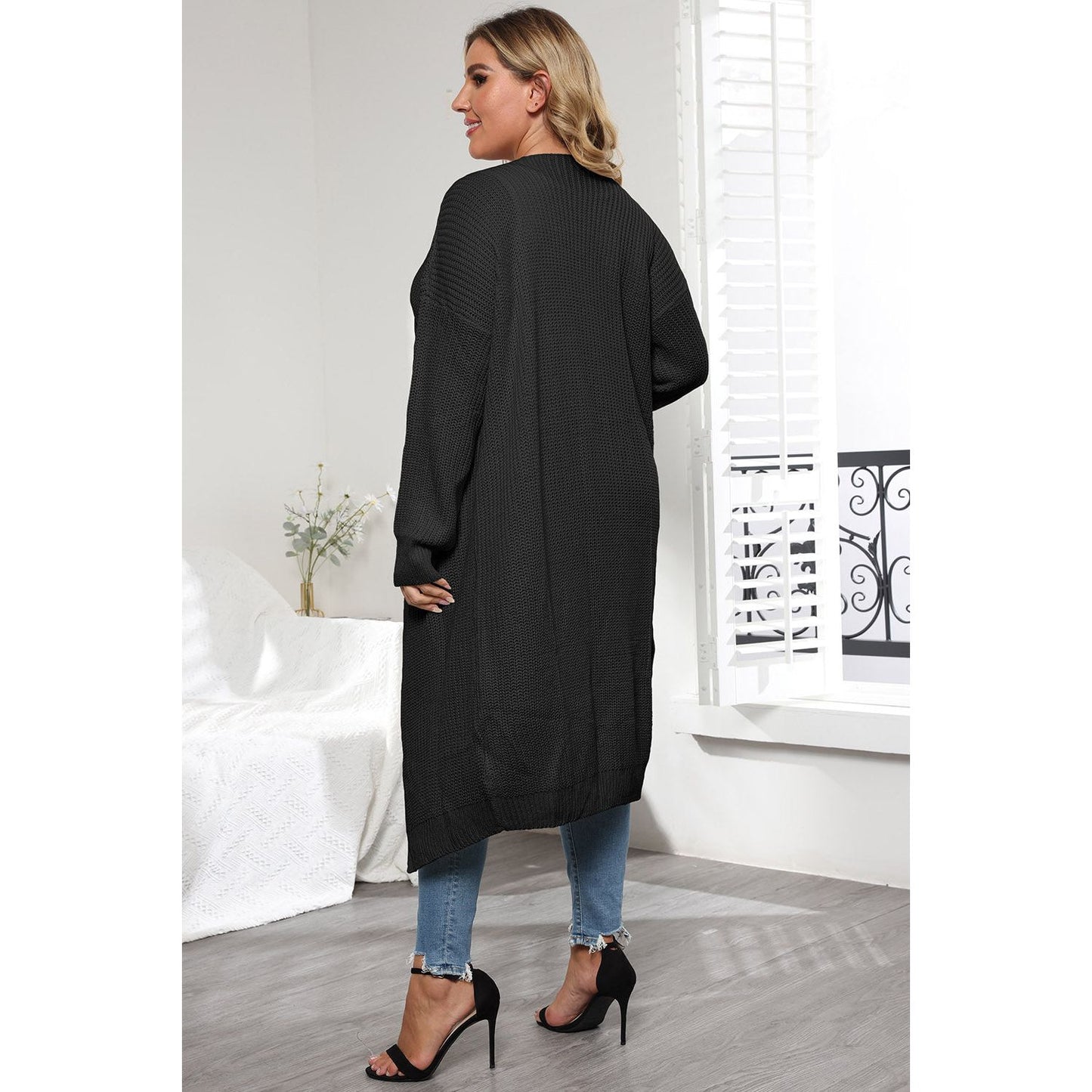 Long Sleeve Pocketed Cardigan